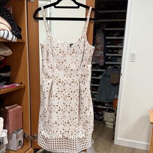 Vince Camuto White Lace Midi Dress